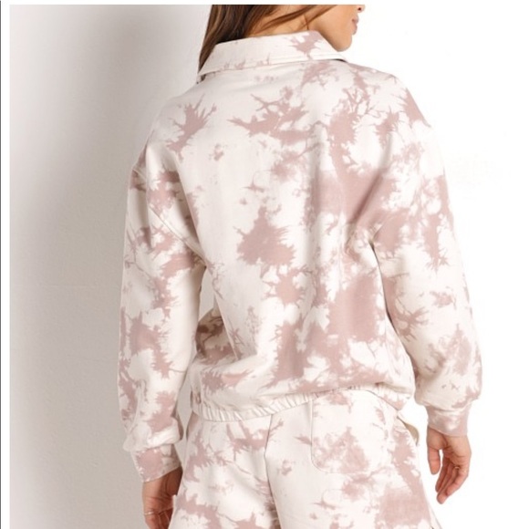 NEW Varley Romero Sweat Taupe Tie Dye - Picture 4 of 7